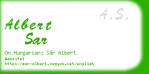 albert sar business card