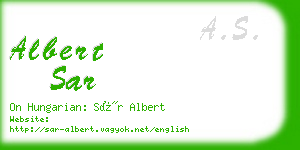 albert sar business card